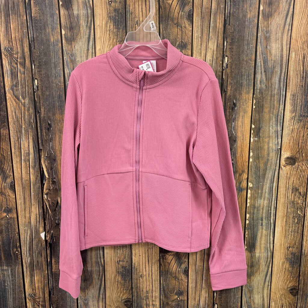 All in Motion Pink Ribbed Jacket, Girls 10/12