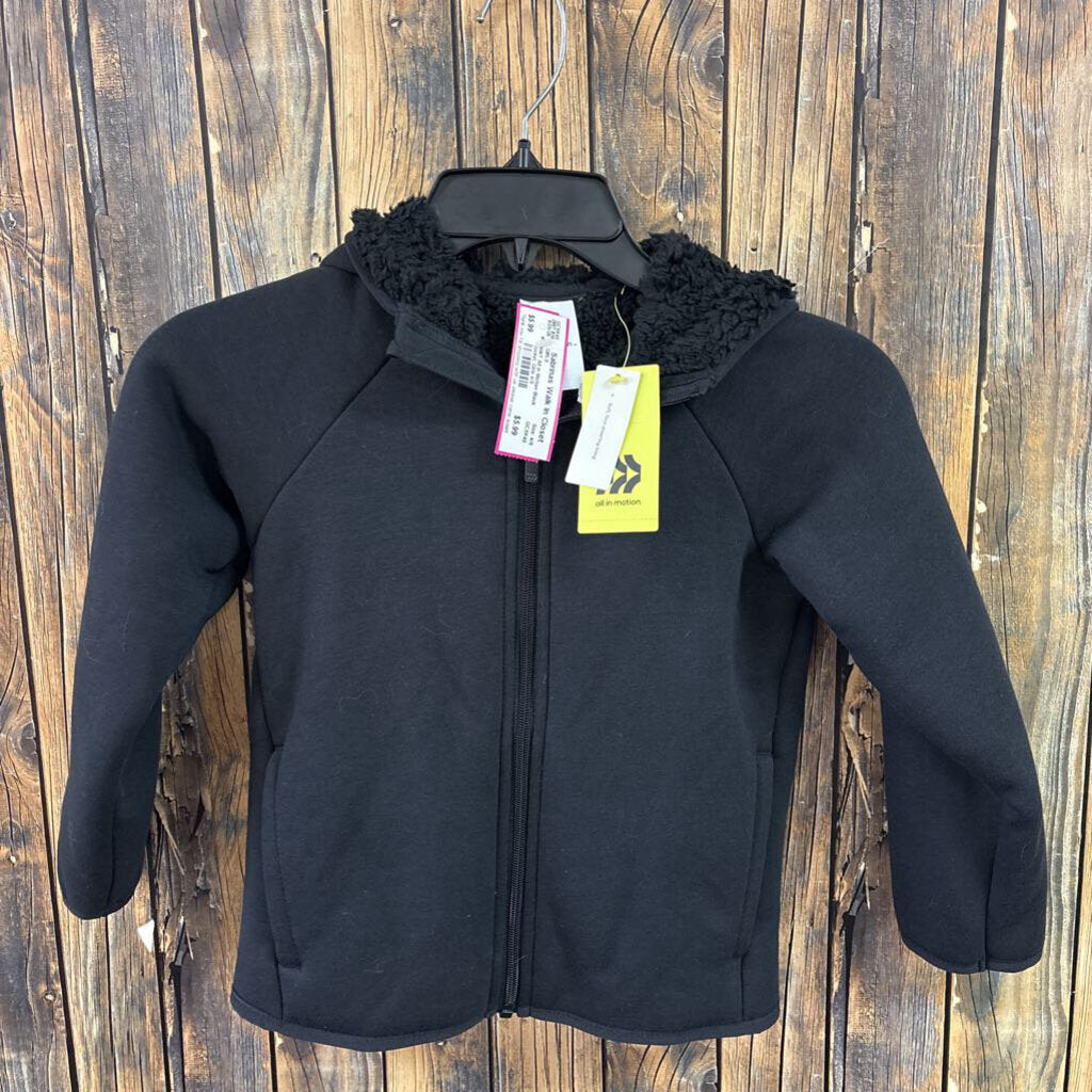 NWT All in Motion Black Jacket, Girls 4/5