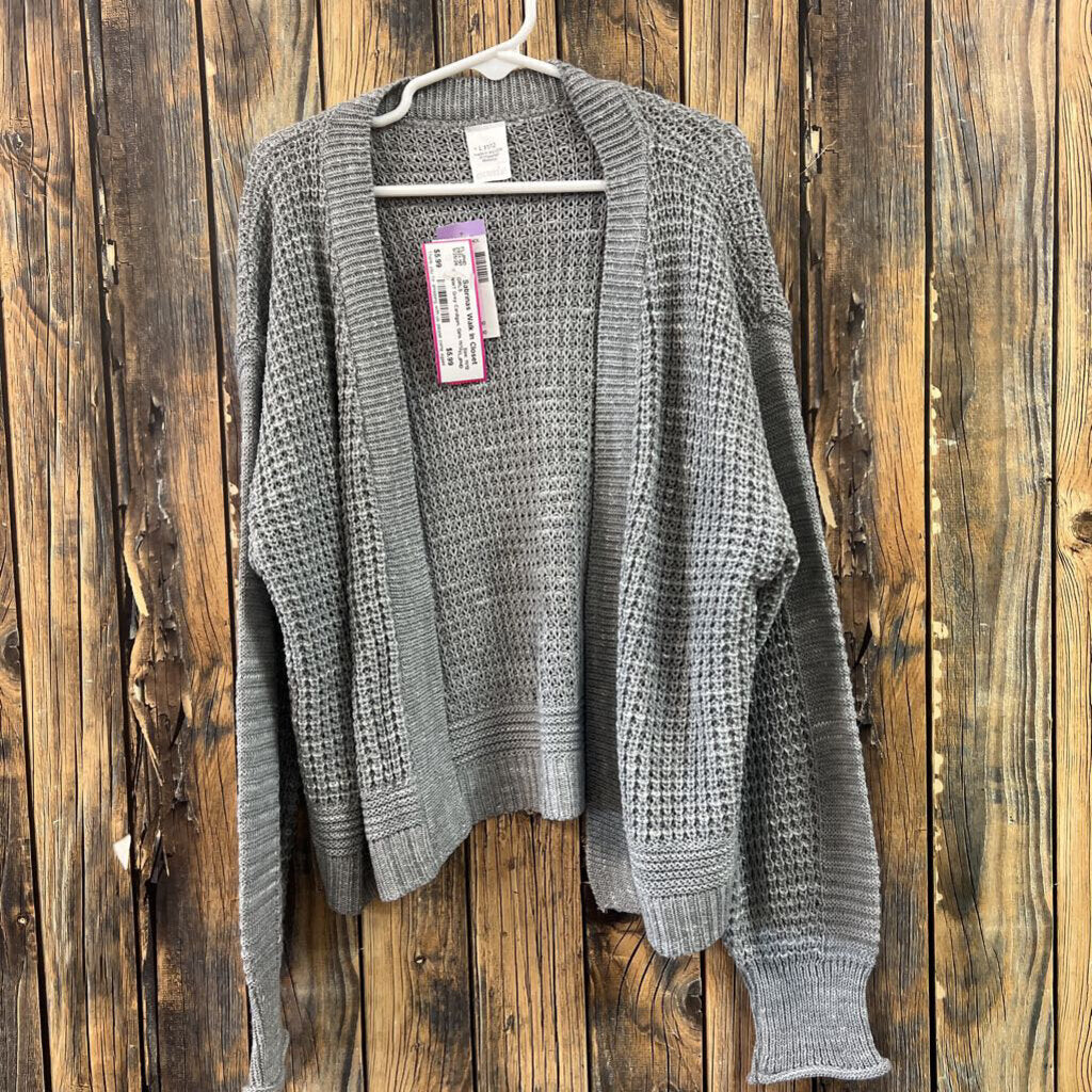 NWT Grey Cardigan, Girls 11/12