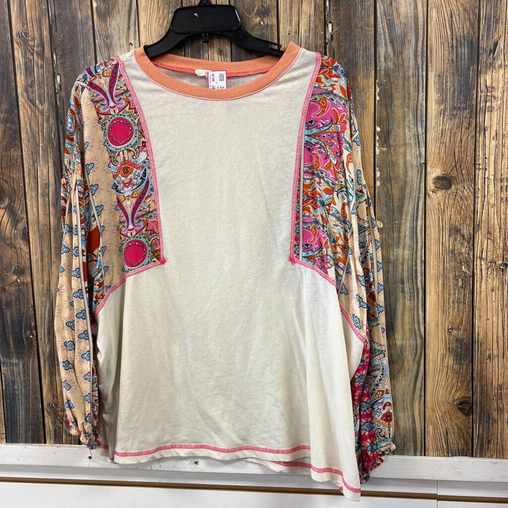 Easel Tri-Tone Top, Womens L