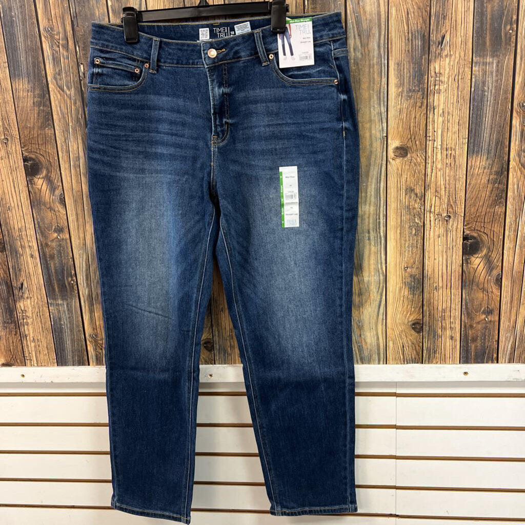 NWT Mid Rise Straight Jeans, Womens 18