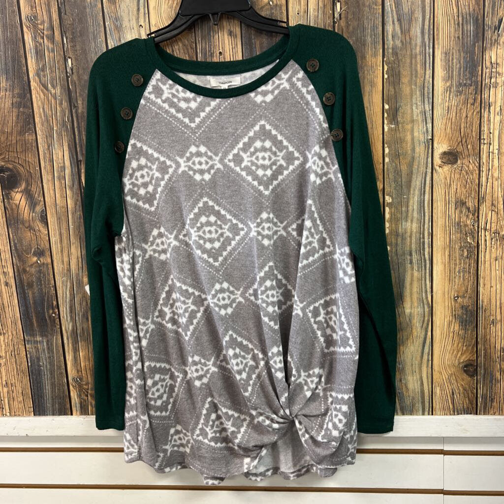 NWT Maurices Tri-Tone Soft Top, Womens L