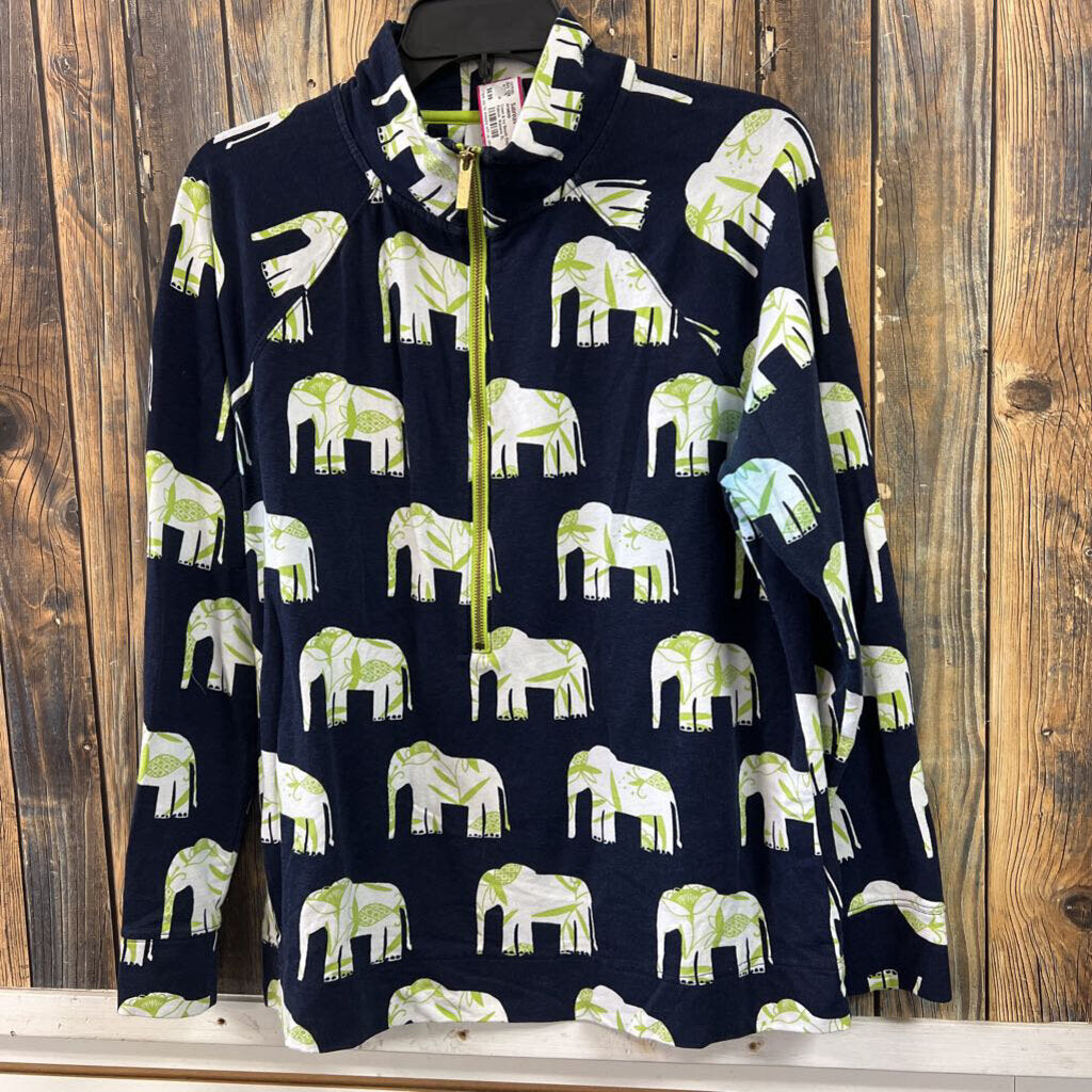 Crown & Ivy Beach Elephant Pullover, Womens XL