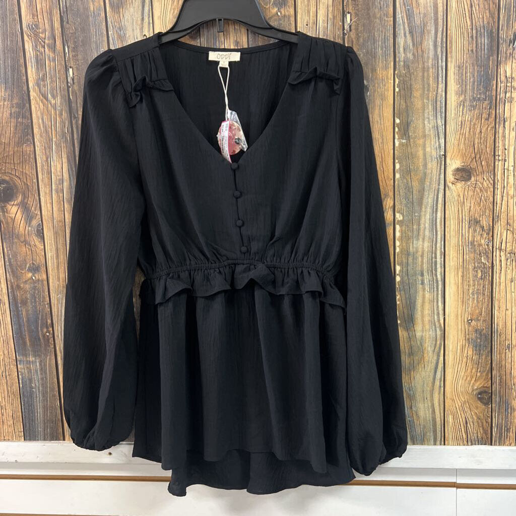 NWT Oddi Black Top, Womens S