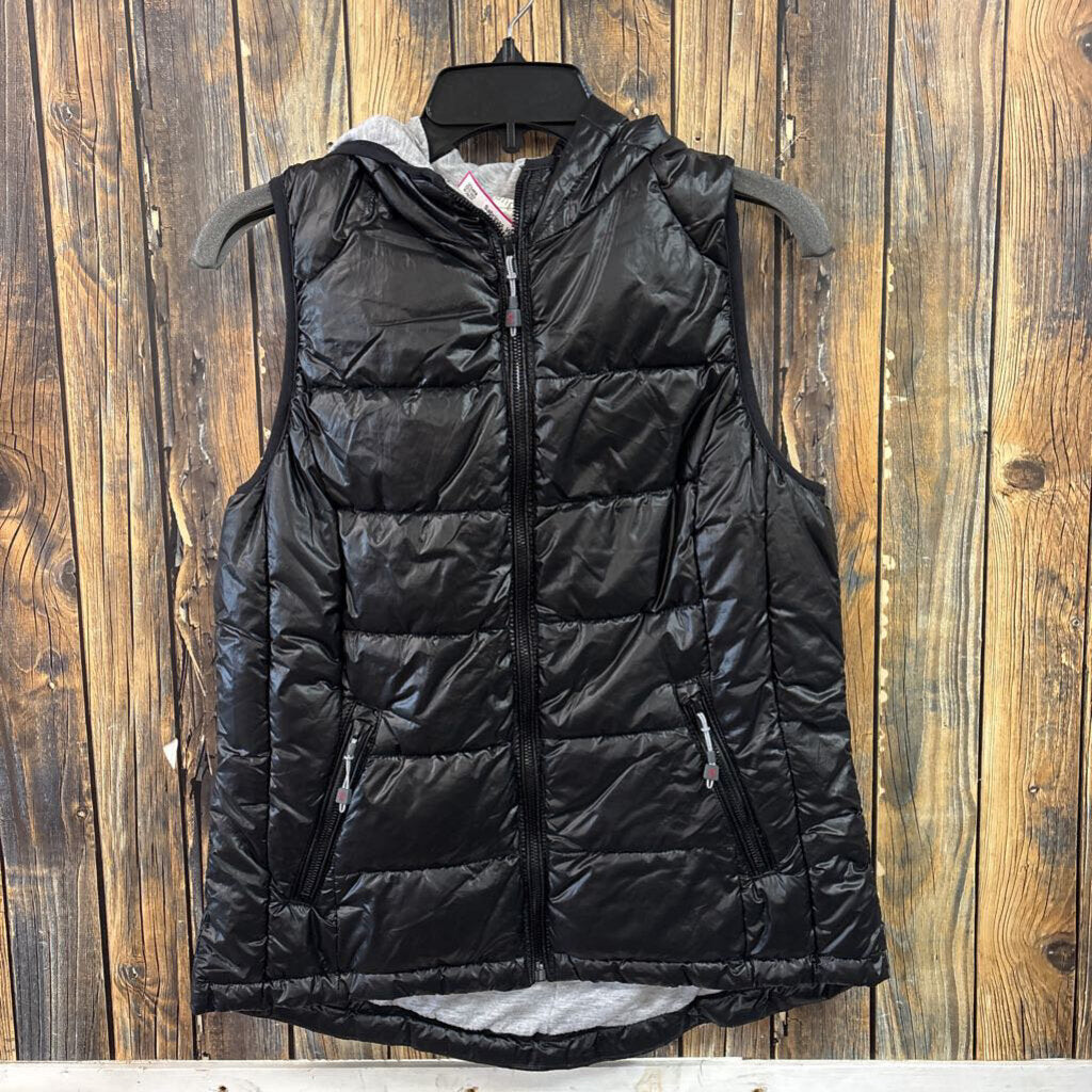 Tangerine Black Puffer Vest, Womens M