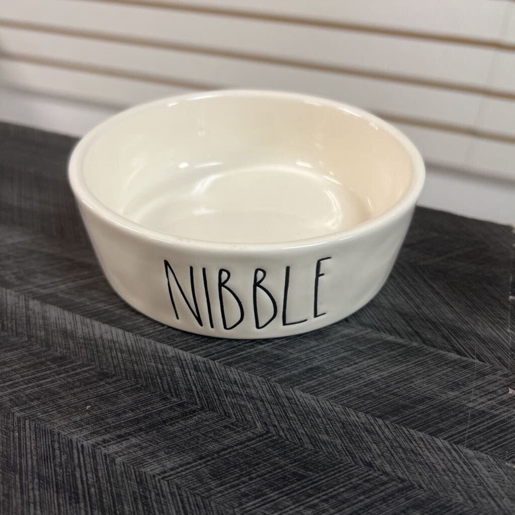 Rae Dunn Nibble Pet Dish - NO SHIP - 5x2