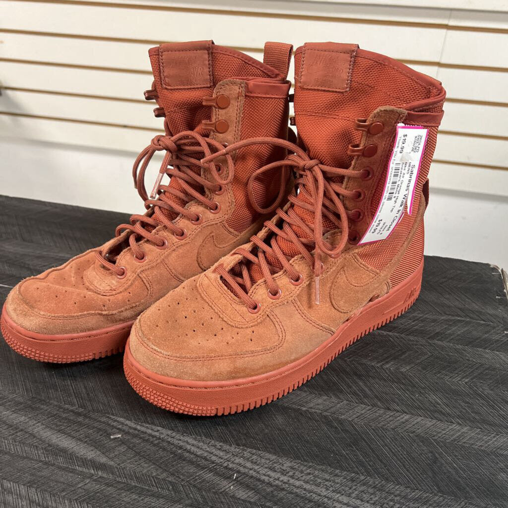 Nike Air Orange High Top Sneakers, Mens 8