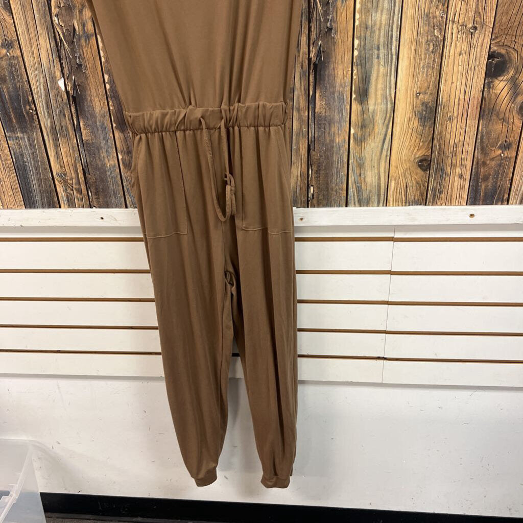 Buttery Soft Brown Romper, Womens S