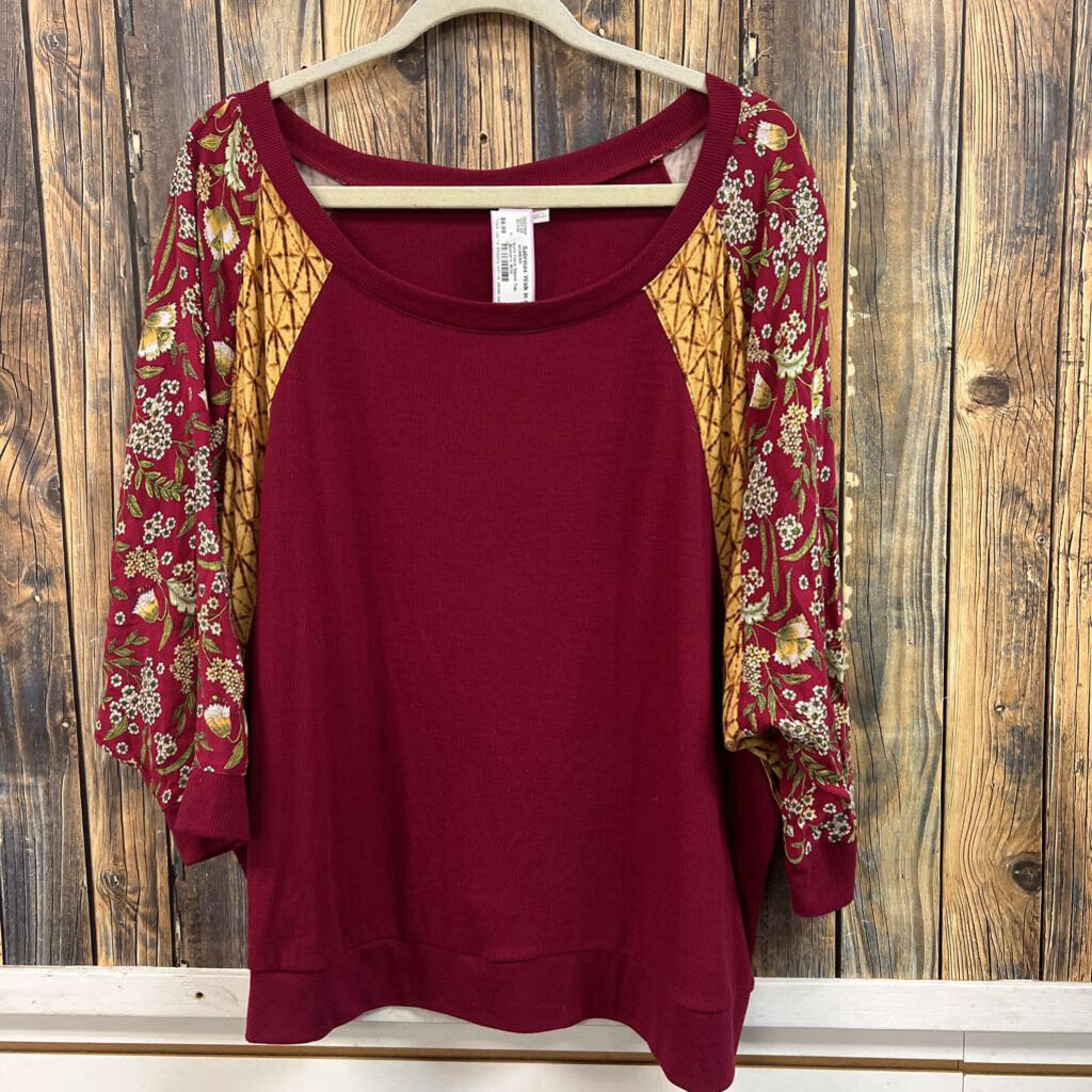Cato Floral Sleeve Top, Women's 18/20