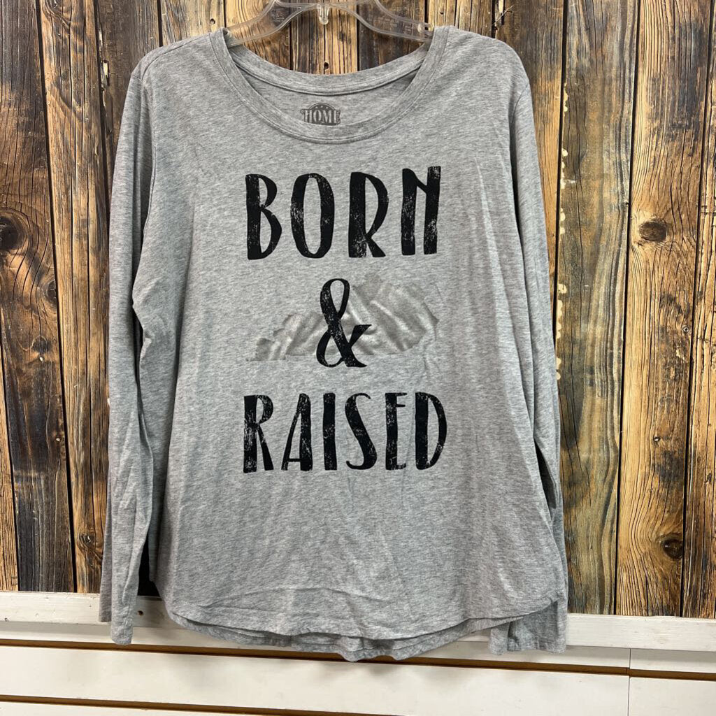 Born and raised shirt women's XL
