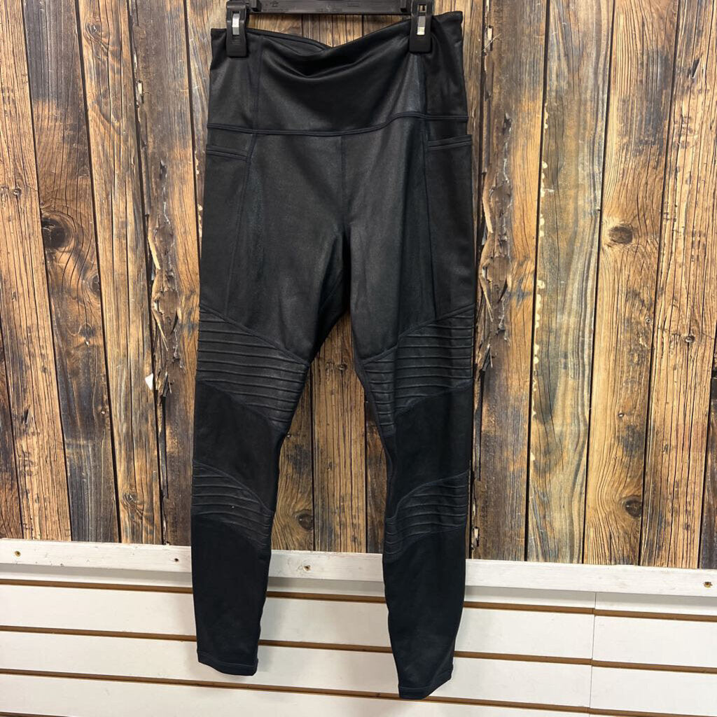 Athleta Black Shimmery Leggings, Womens S