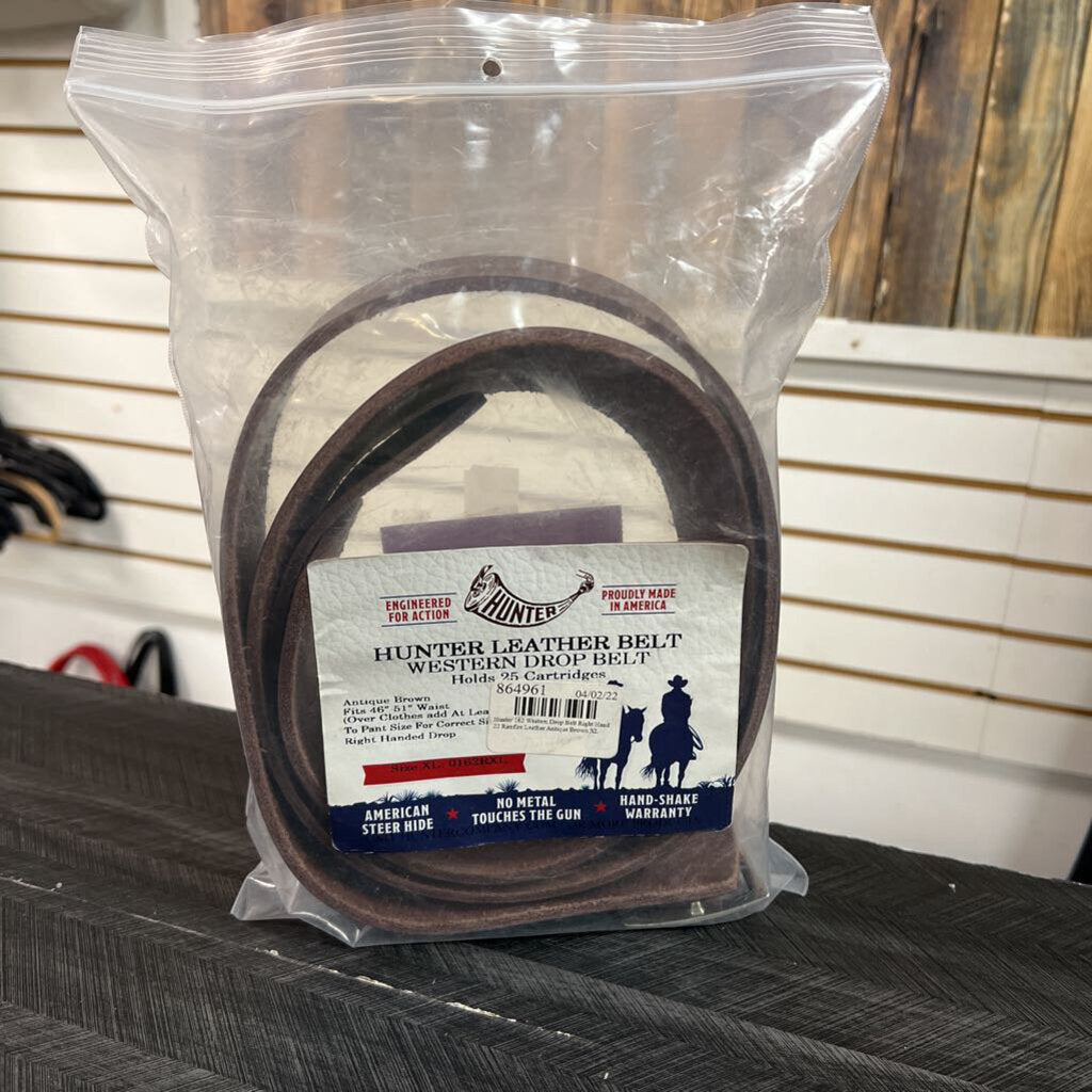Hunter Leather Western Drop Belt, XL