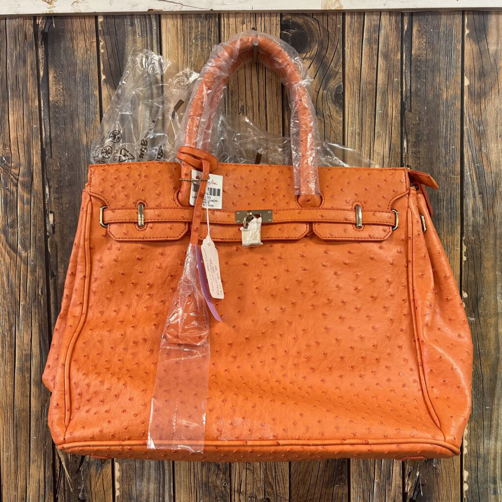 Penelope Ann Who-Lunch Orange Purse - 16x12