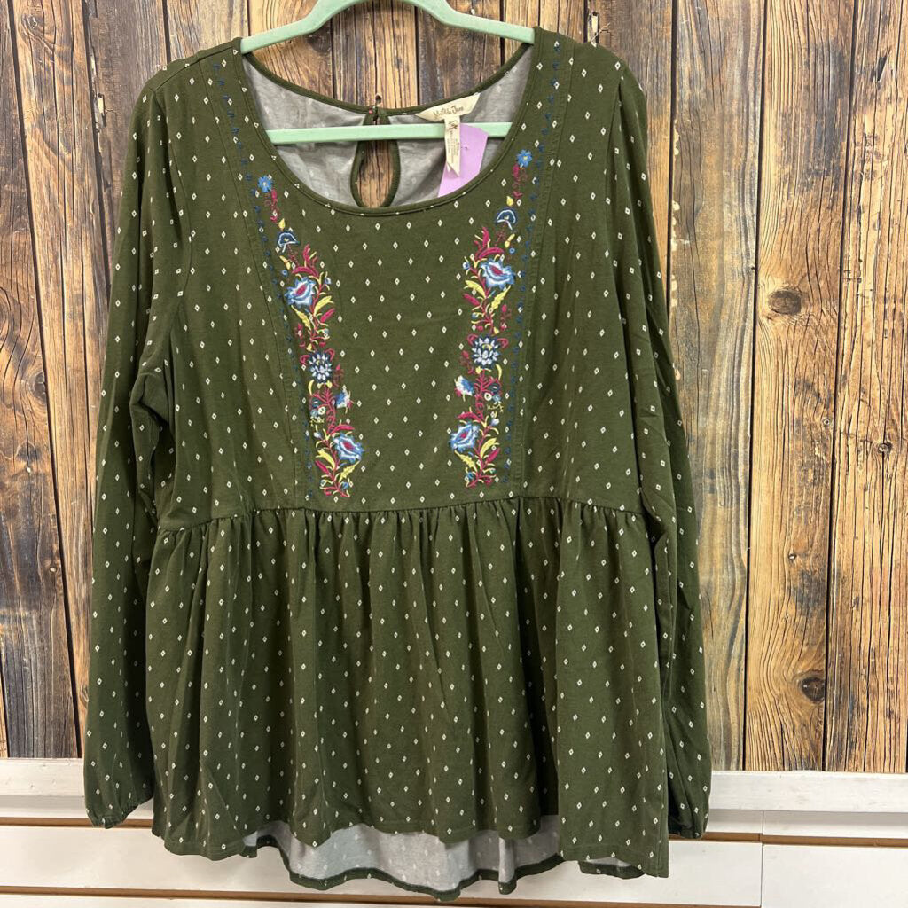 Matilda Jane Green Buttery Soft Top, Womens XL