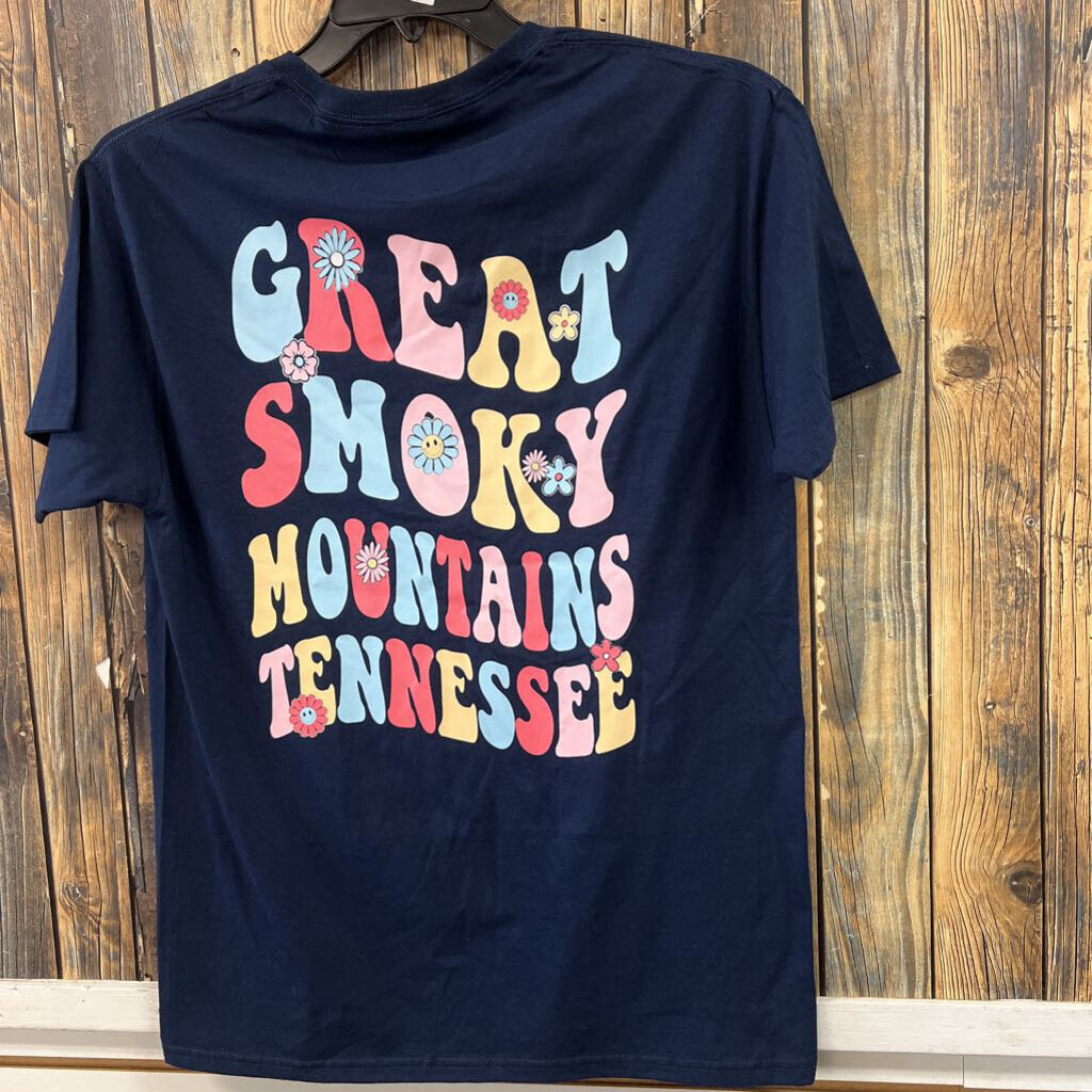 Smoky Mountains Floral Tee, Womens M