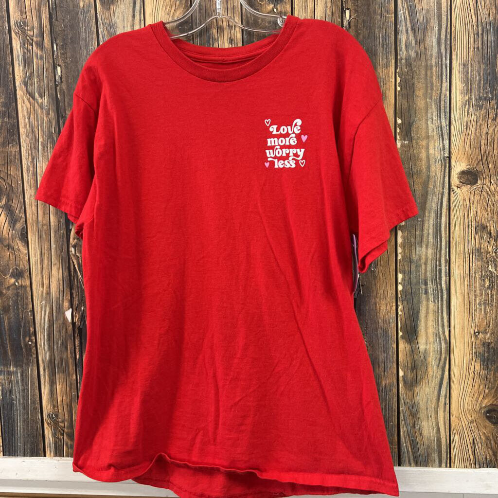 Simply Southern Love More Worry Less Tee, Womens L