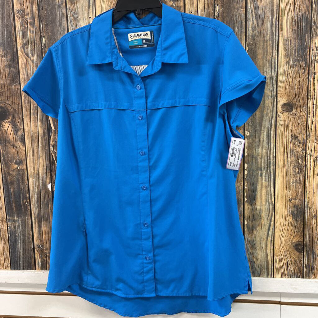 Magellan Blue Fishing Gear Top, Womens XL