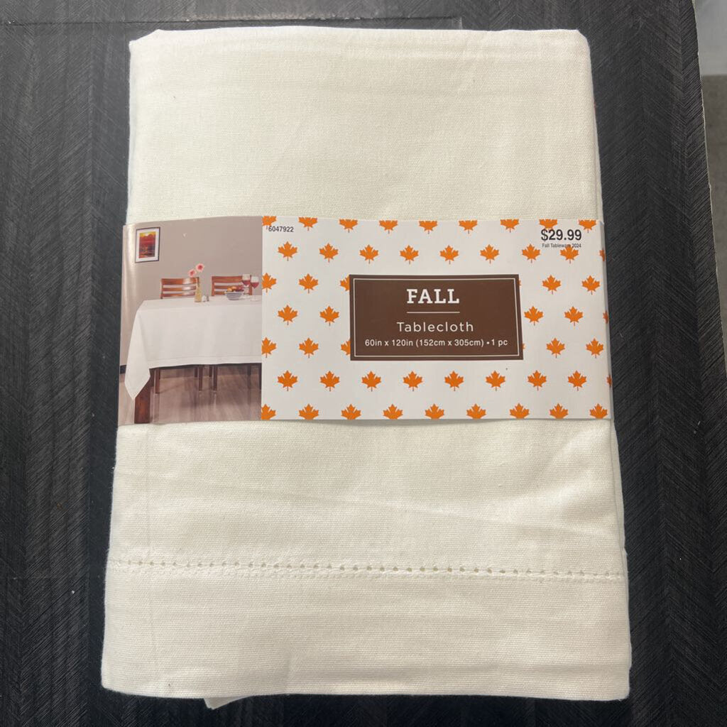 Fall Cream Colored Tablecloth - 60x120