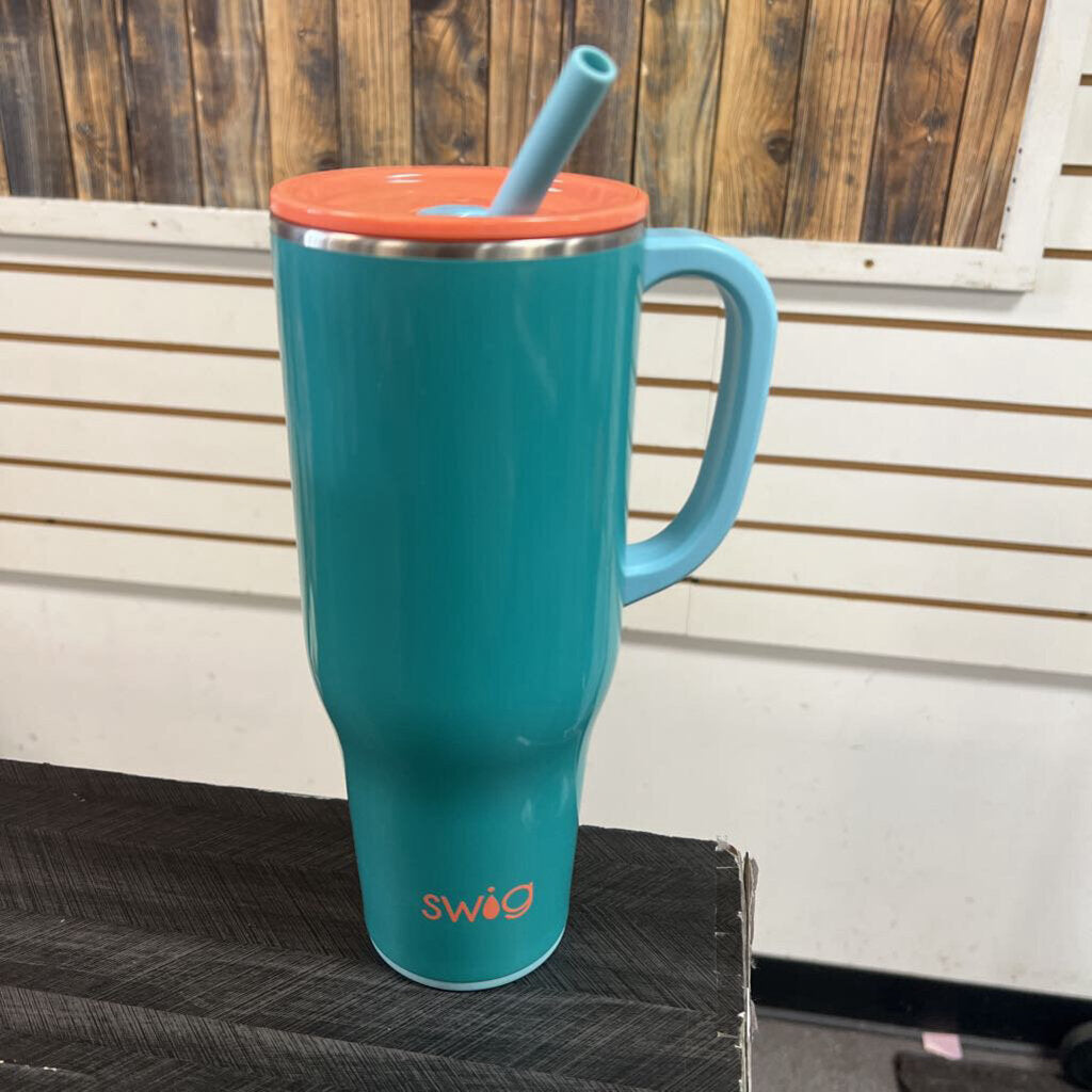 Teal/Coral Swig