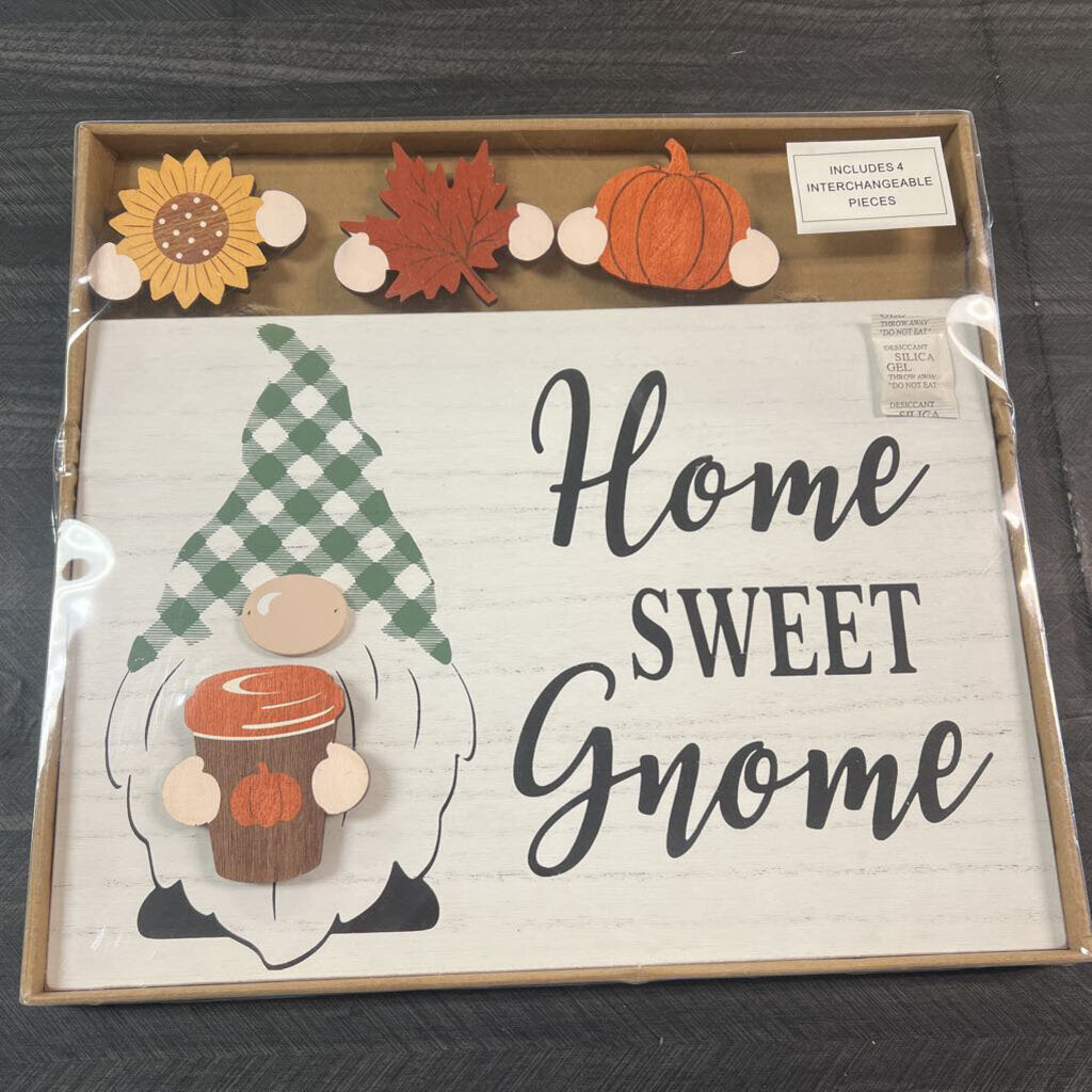 Home Sweet Gnome Decor - NO SHIP - 13x10