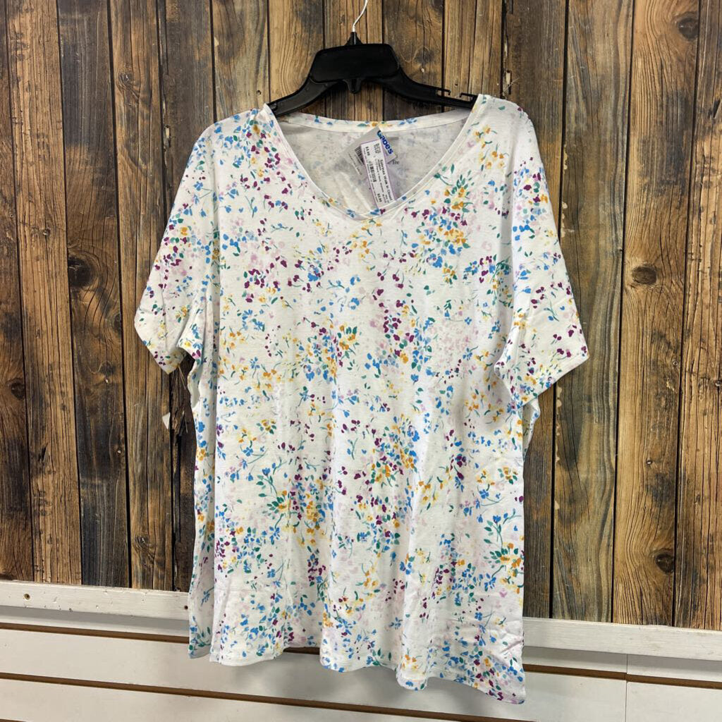 NWT Floral V-Neck, Womens 2X