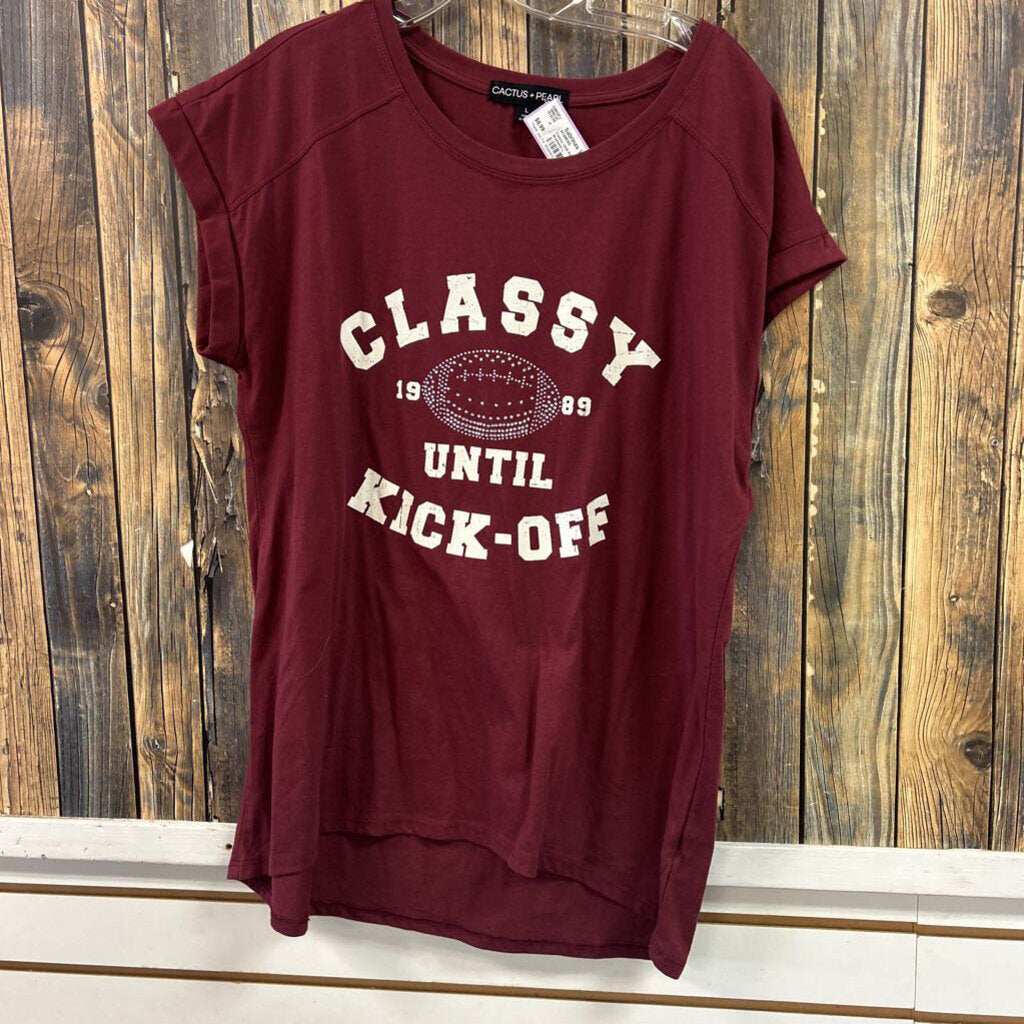 Classy Until Kick-Off Top, Womens L