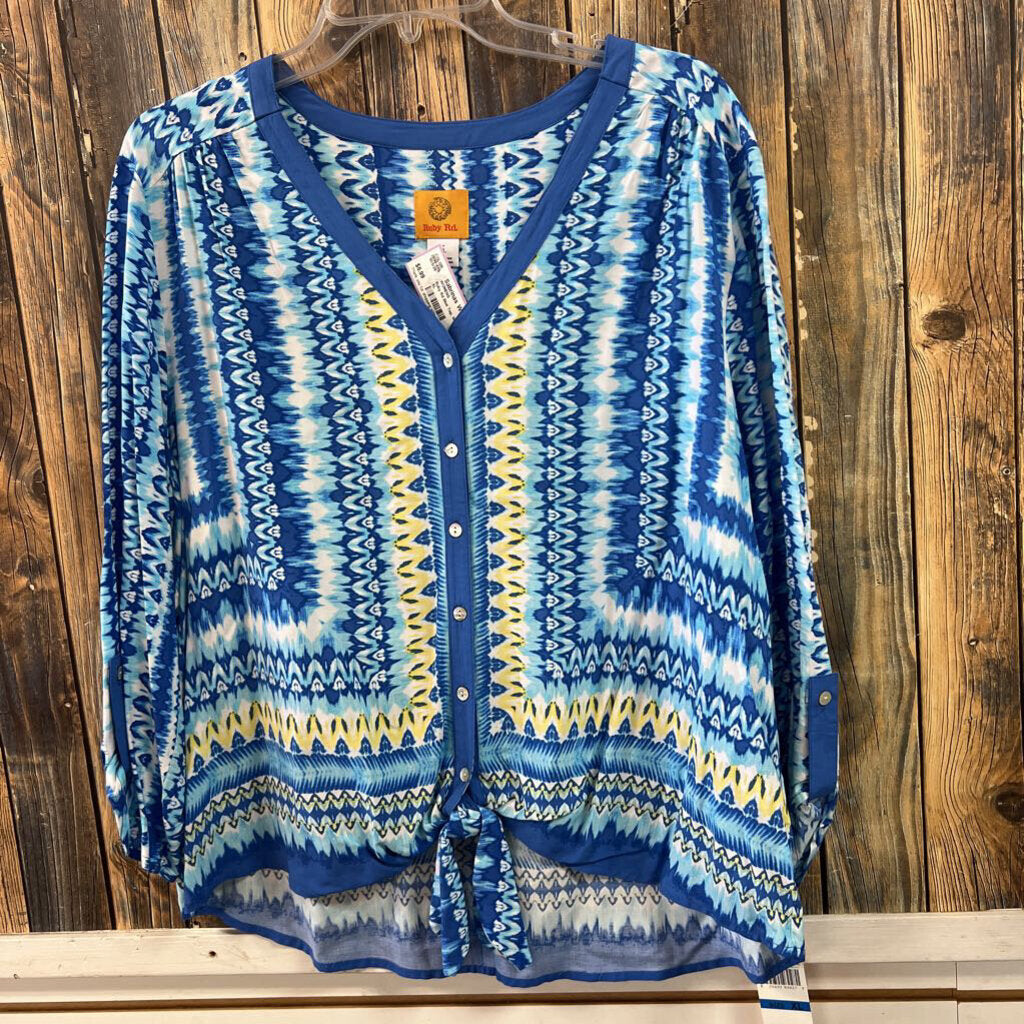 Ruby Rd Blue Top, Womens XL