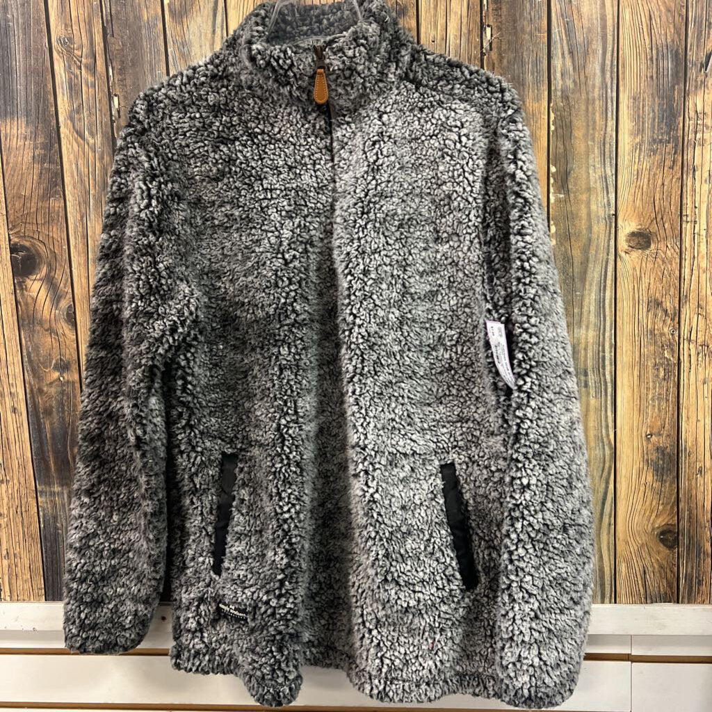 Simply Southern Grey Fuzzy Pullover, Womens M