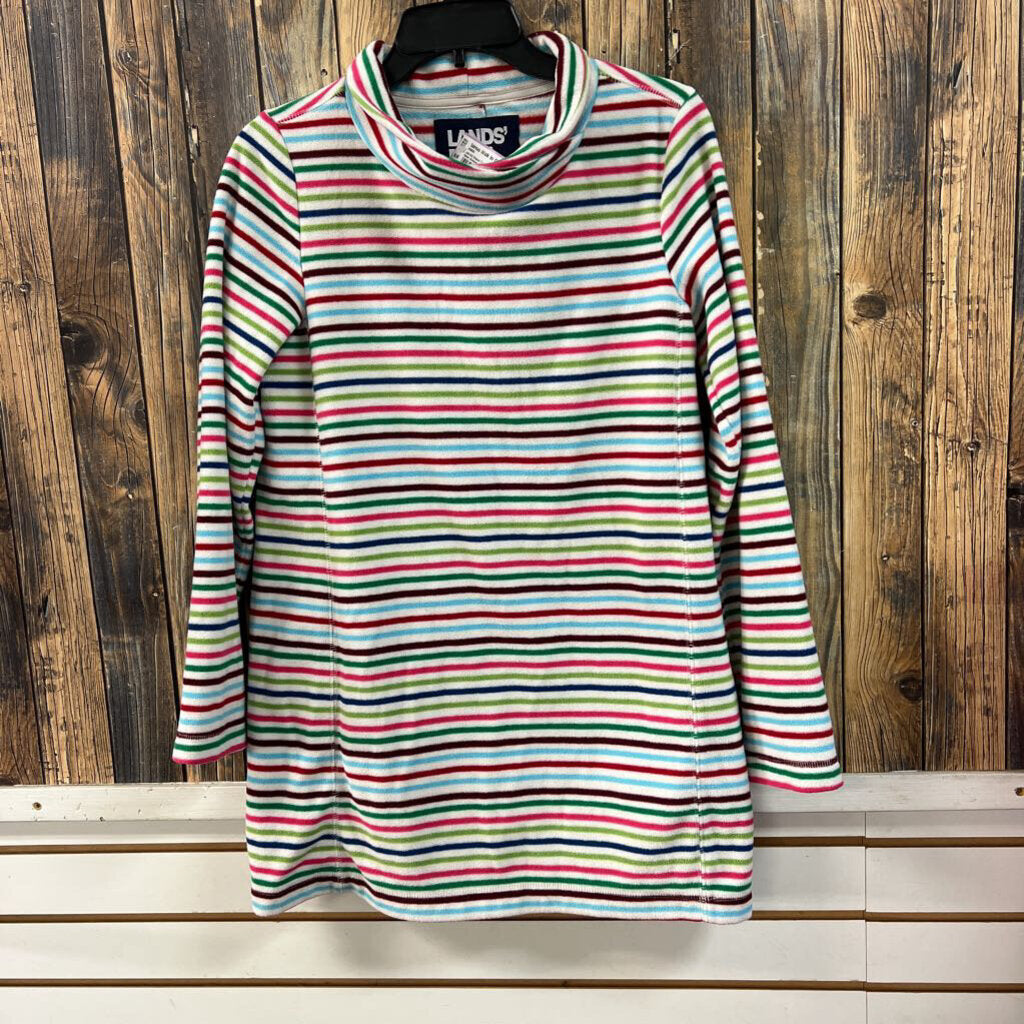 Lands End Striped Tunic Pullover, Womens S