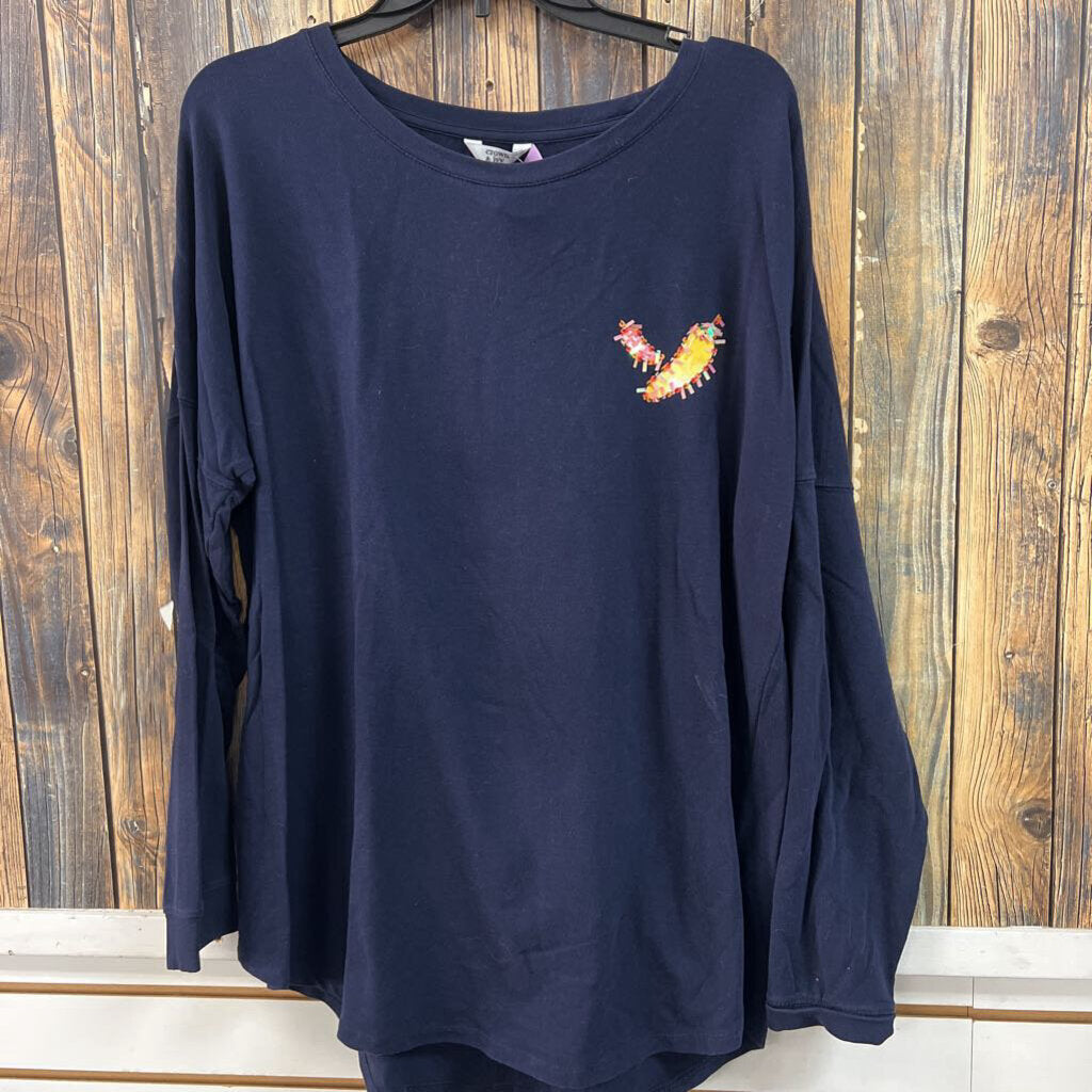 Crown & Ivy Chili Pepper Top, Womens L
