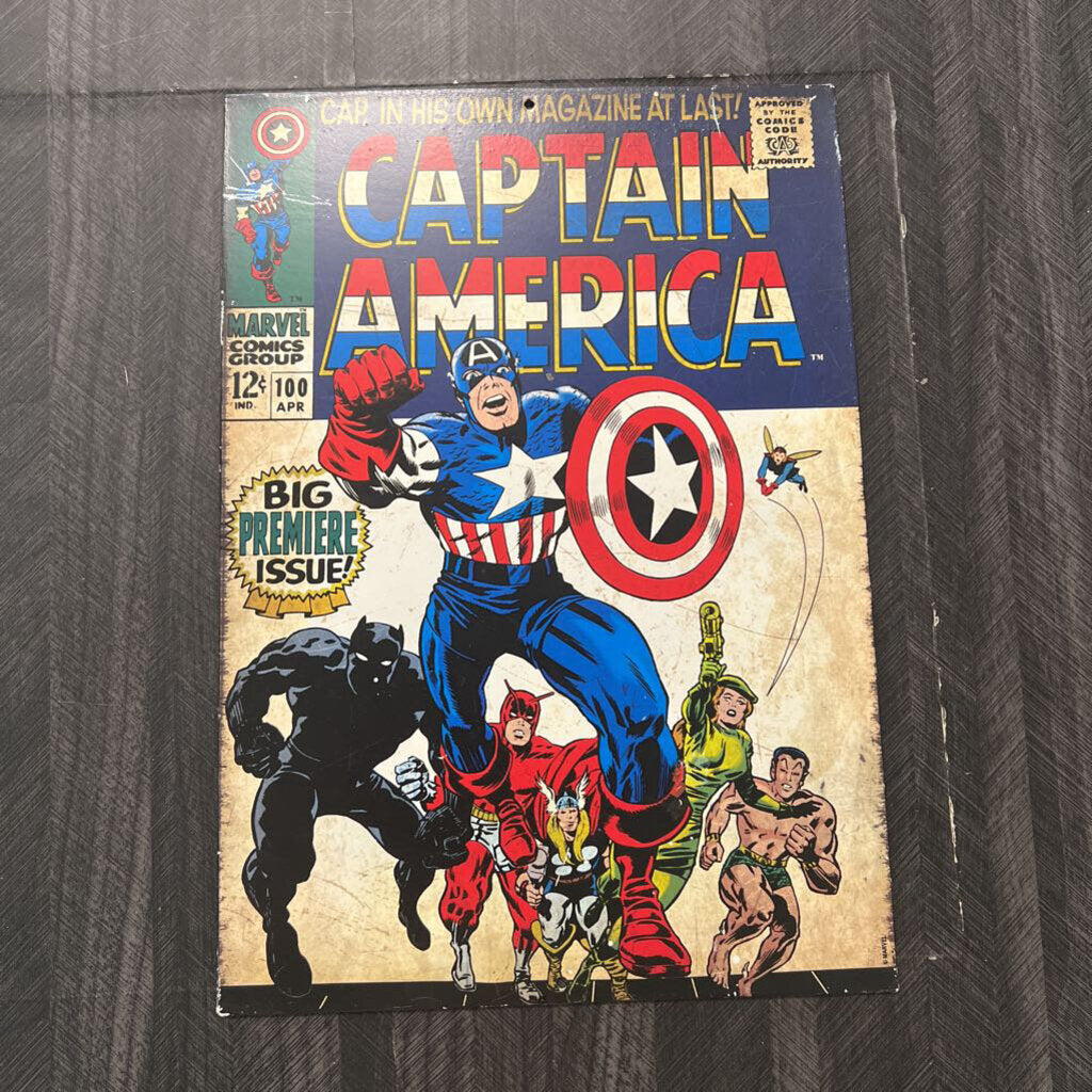 Captain America Tin Decor (1) - NO SHIP - 9x13