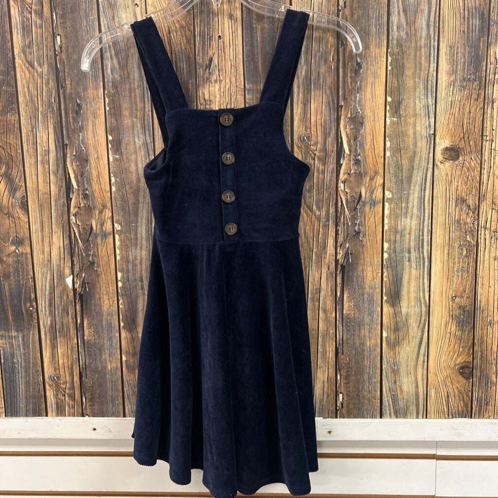 Knitworks Blue Ribbed Velour Dress, Girls 7/8