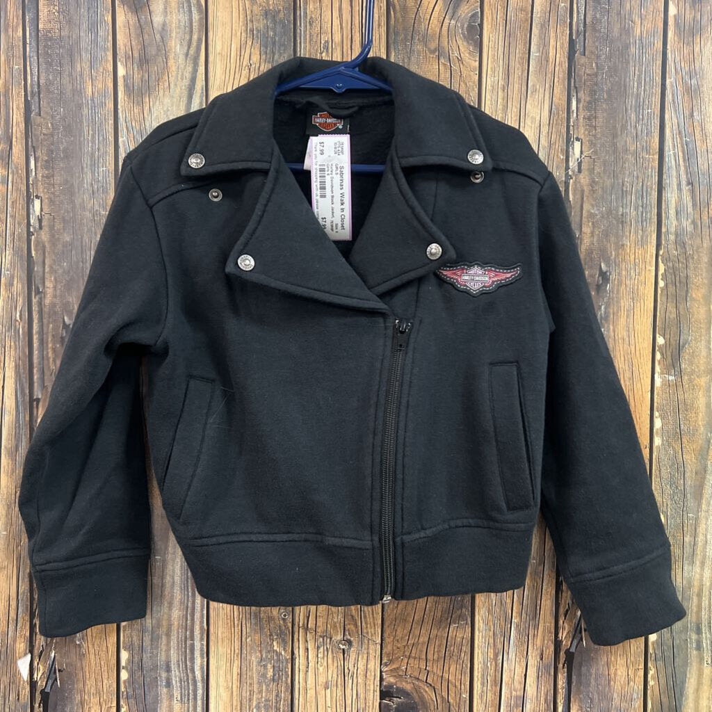 Harley Davidson Black Jacket, Girls 6