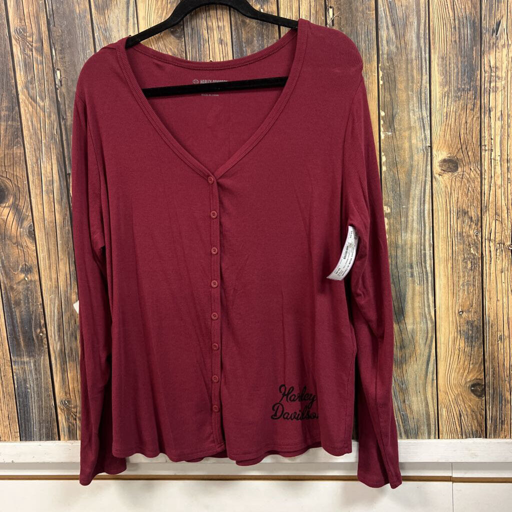 Harley Davidson Ribbed Top, Womens 2X