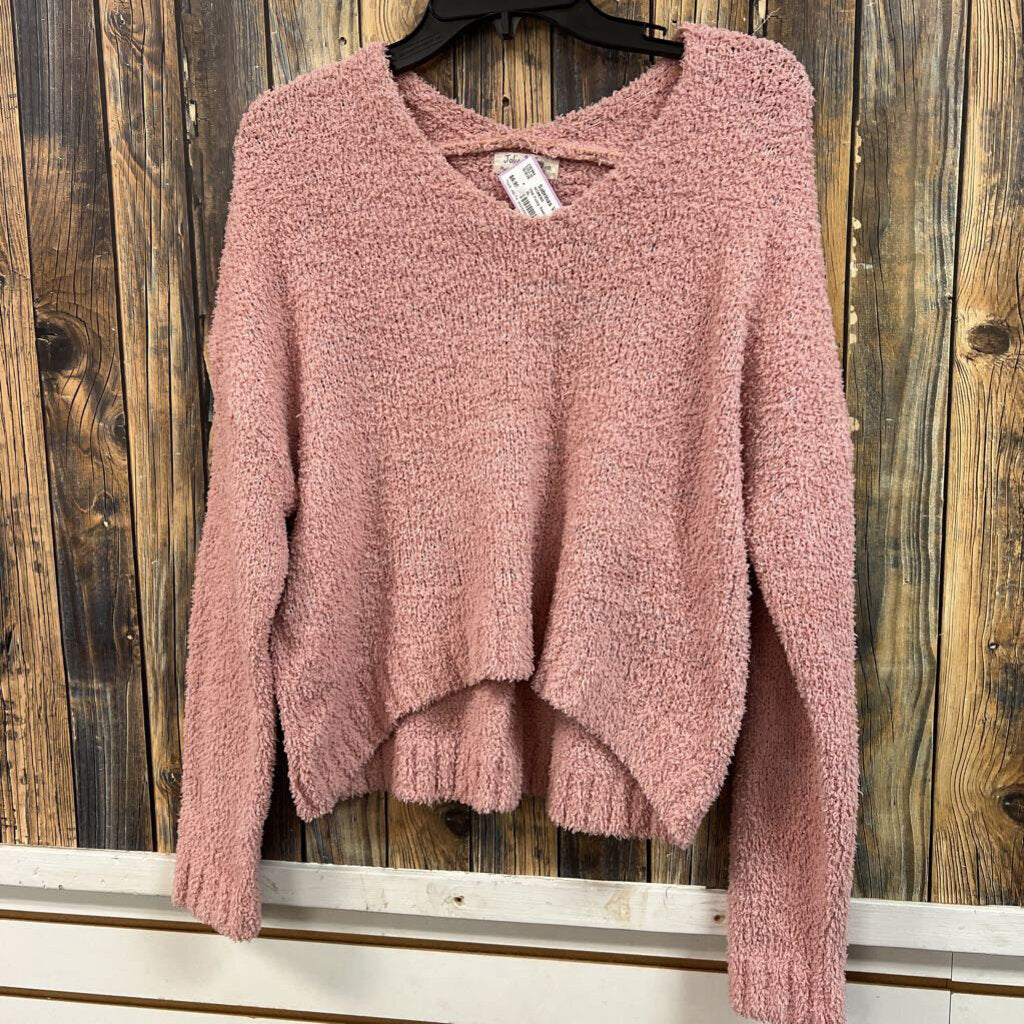 Pink Fuzzy Sweater, Womens XL