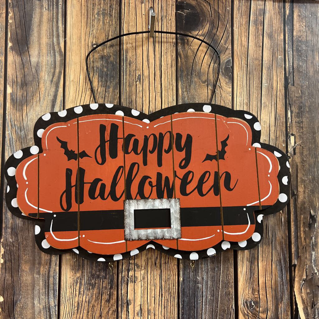 Happy Halloween Door Hanger - NO SHIP - 14x8