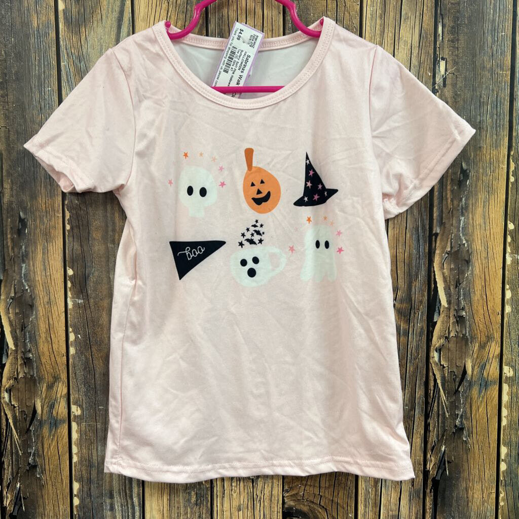 Buttery Soft Pink Halloween Tee (2), Girls 4T