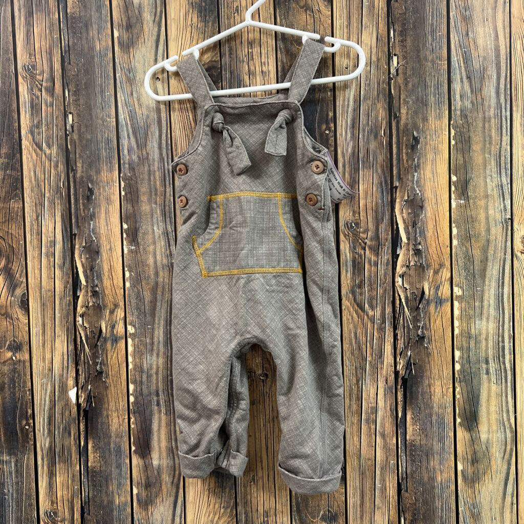 Matilda Jane Grey Overalls, Boys 6-12M