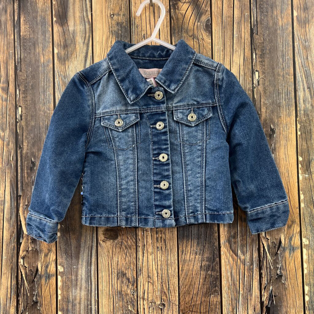 Sequin Denim Jacket, Girls 3T