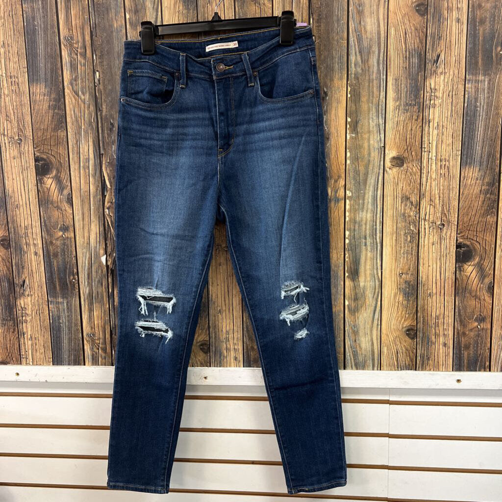 Levi High Rise Skinny Ankle Jeans, Womens 30/10