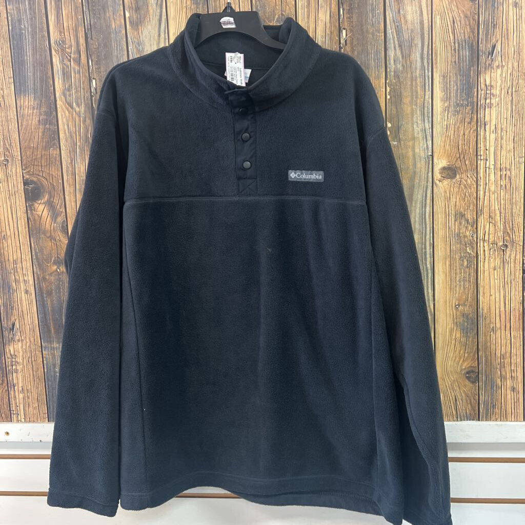Columbia Black Fleece Pullover, Mens 2X