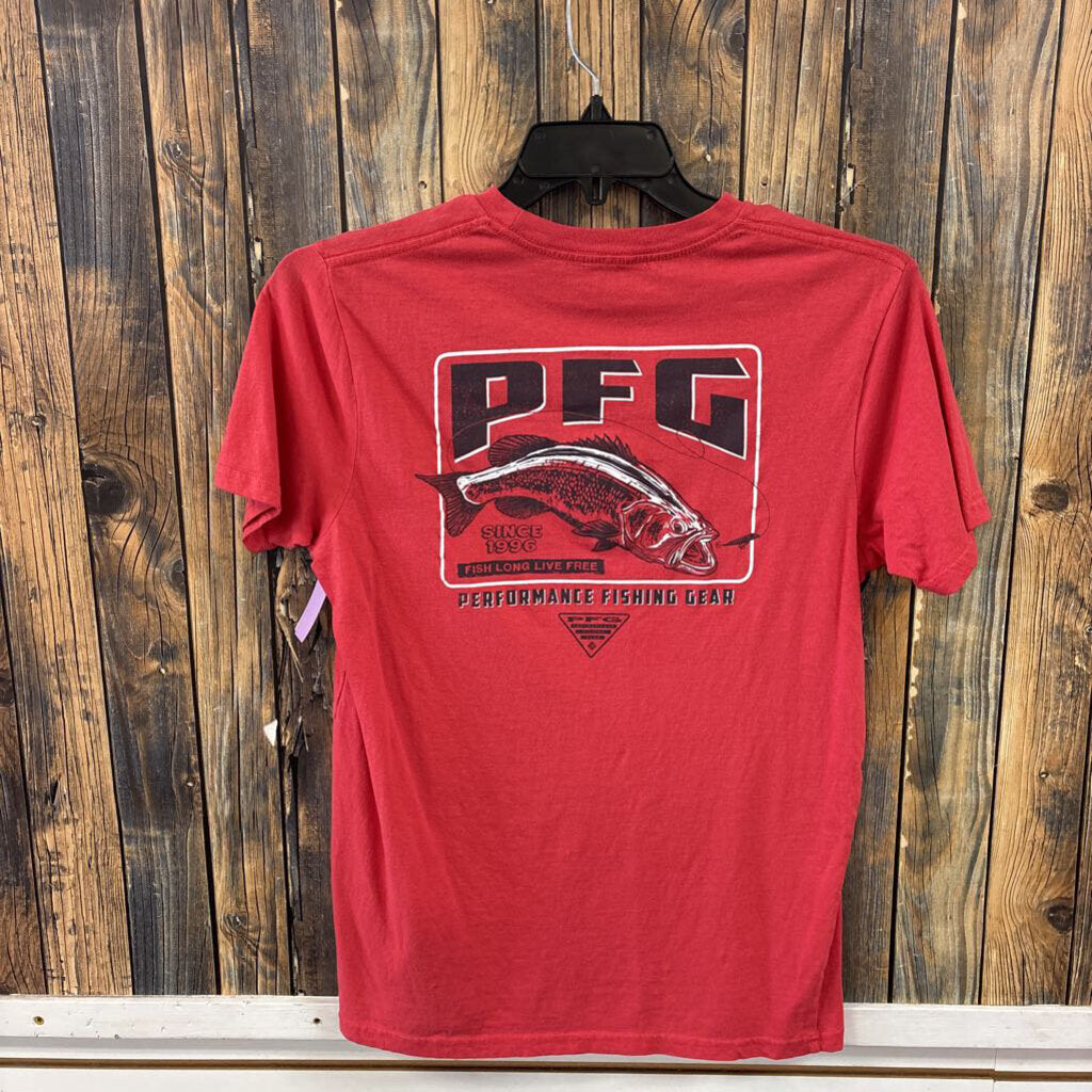 Columbia Red Tee, Mens M