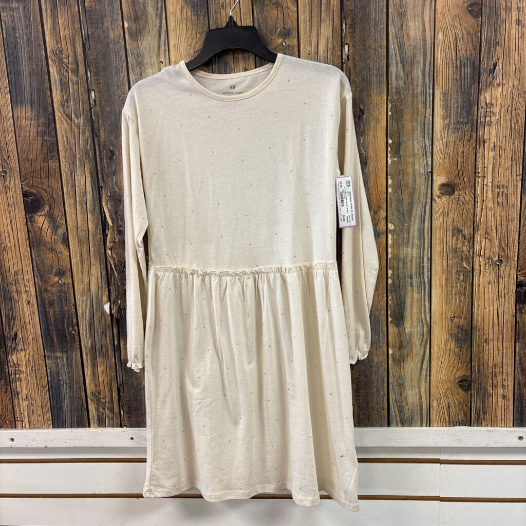 H&M Cream Sparkly Dress, Girls 8/10