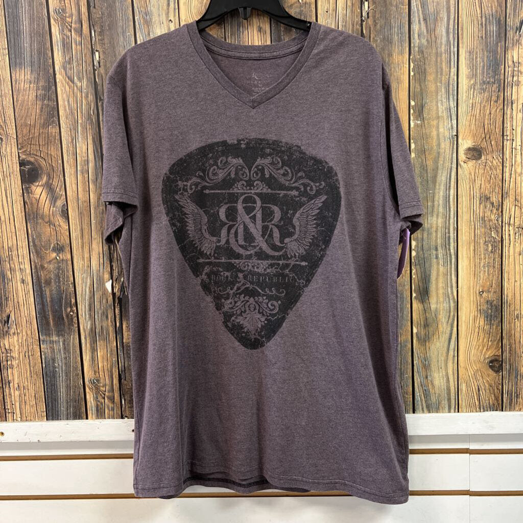 Rock & Republic Purple Tee, Men's XL