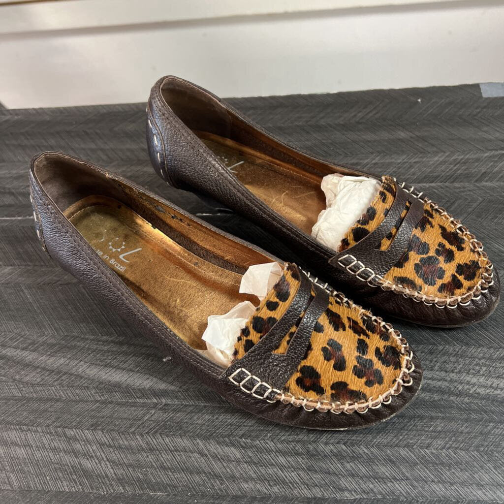 Animal Print Slip On Heels, Womens 8