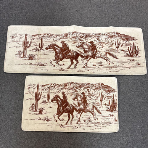 2 PC Western Rug Set - NO SHIP - 46x17 & 29x17