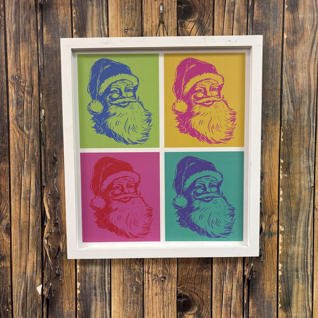 Colorful Santa Decor - NO SHIP - 16x18