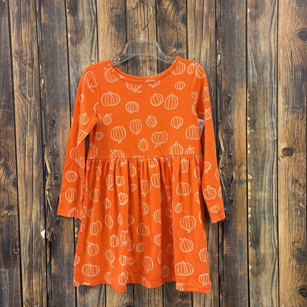 Cat & Jack Orange Pumpkin Dress, Girls 5T