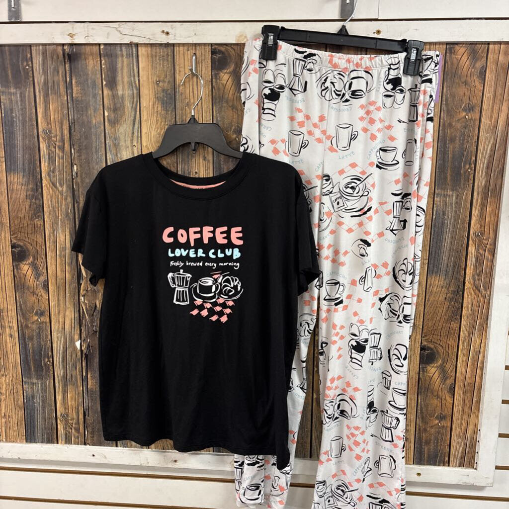 Coffee Lover Club PJ Set, Womens S
