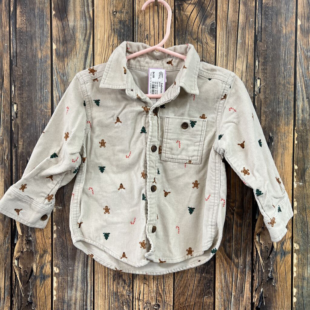 Old Navy Christmas Button Up, Boy's 18-24m